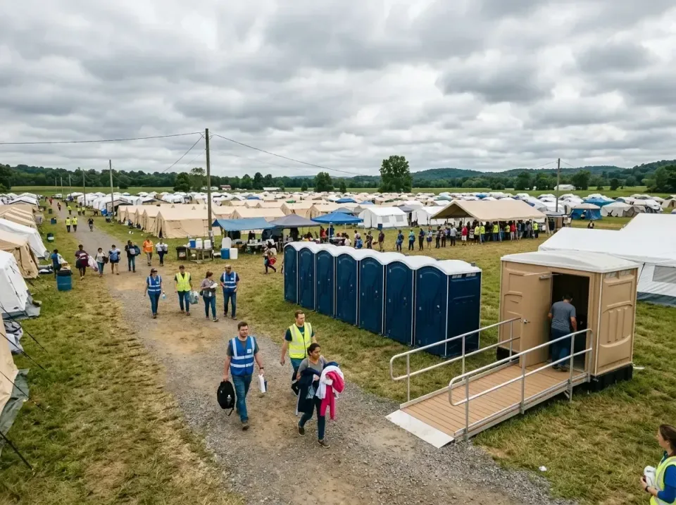 disaster-relief-camp-restrooms-010 — frequently asked questions, Dumpster & Portable Bathrooms Rental in Center Line, MI